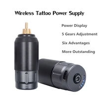 new wireless tattoo power supply powerful led lithium battery rca cord for rotary tattoo pen permanent makeup machine supply