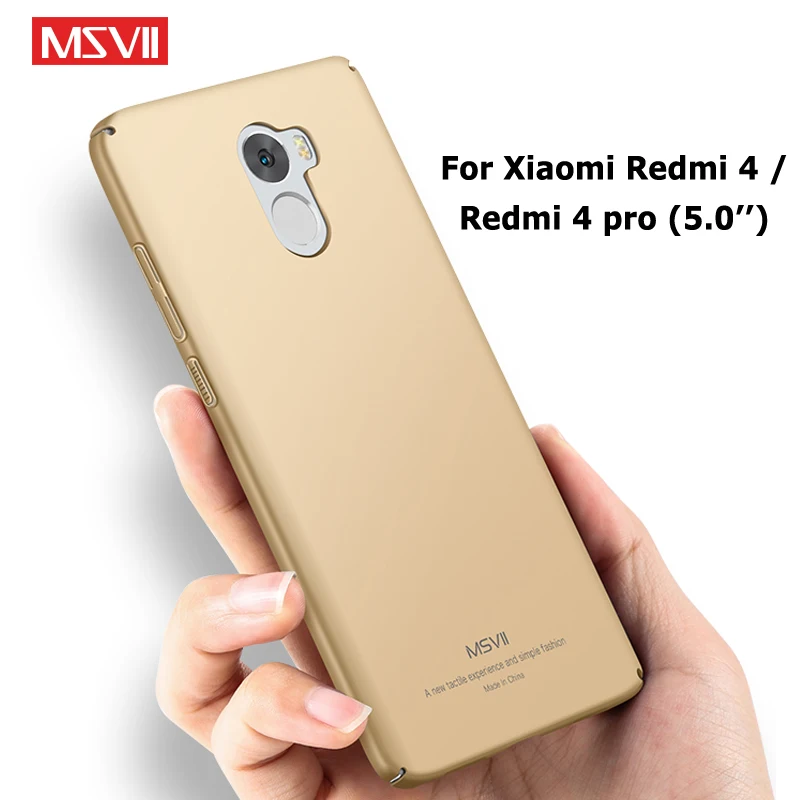 Чехол для Redmi 4 Pro Msvii Тонкие Матовые чехлы Xiaomi Redmi4 чехол Xiomi Жесткий ПК 5 0&quot|xiaomi redmi