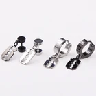 Серьги-гвоздики из хирургической стали для мужчин, металлические лезвия в стиле панк и рок, серьги-гвоздики из нержавеющей стали