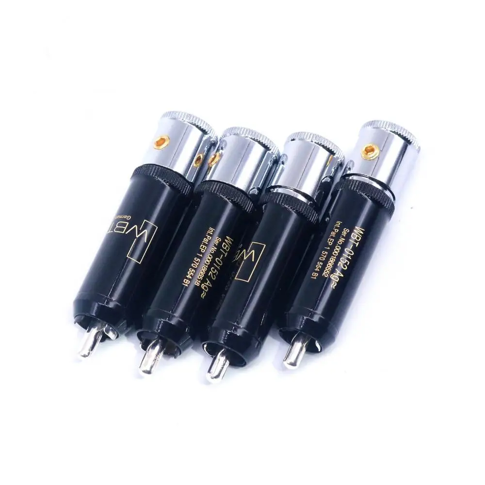 Hi Fi аудио 0152AG End DIY посеребренный штекер RCA разъем для кабеля Interconnector|Коннекторы и