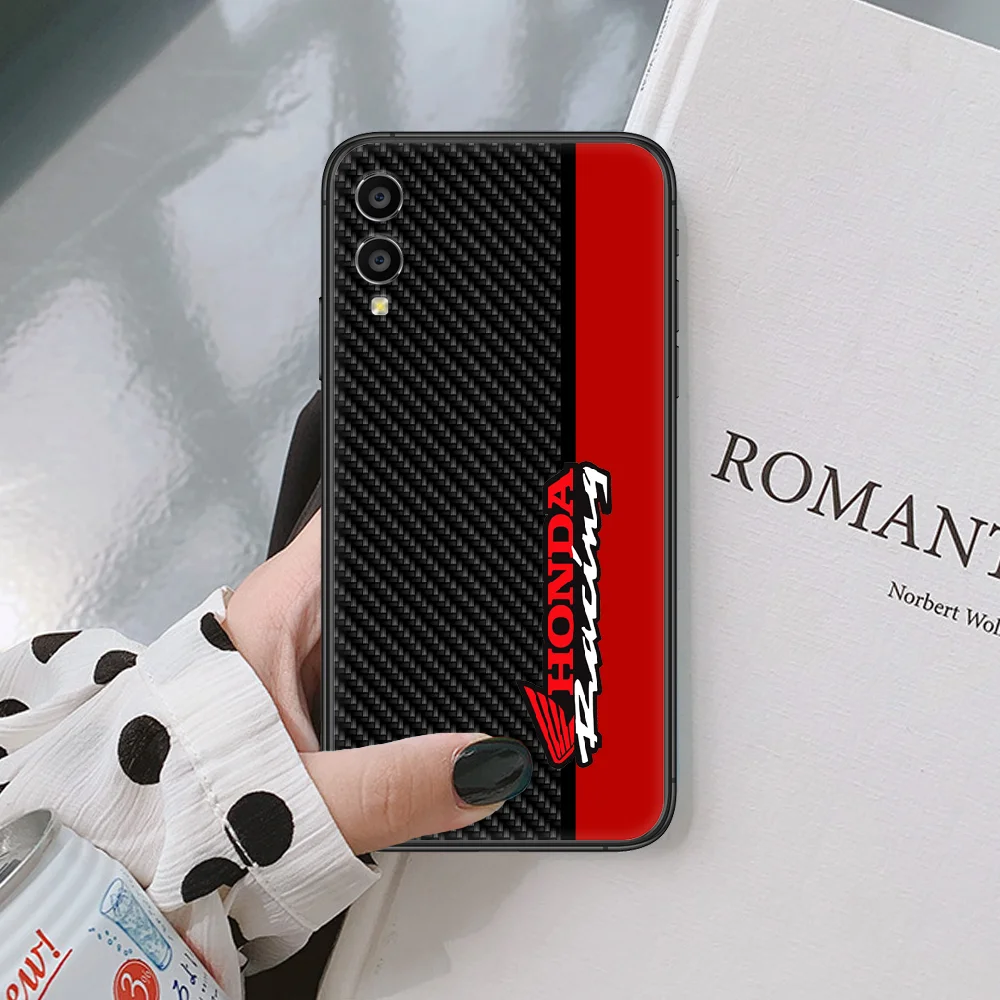 

HONDA JDM luxury sport car Phone case For Huawei Honor 6 7 8 9 10 A C X i 20 Lite Pro Play black black cover tpu back trend Etui