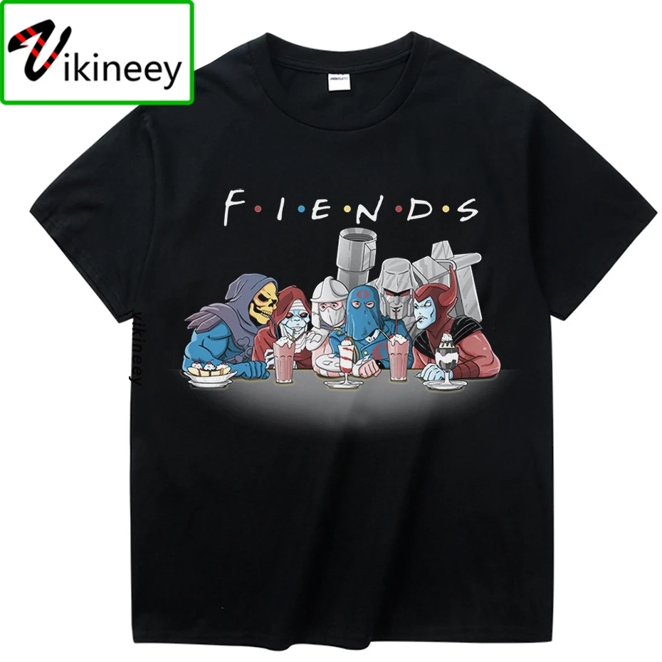 Винтажная мультяшная Вселенная etor Шредер футболка Повседневная Camiseta круглый