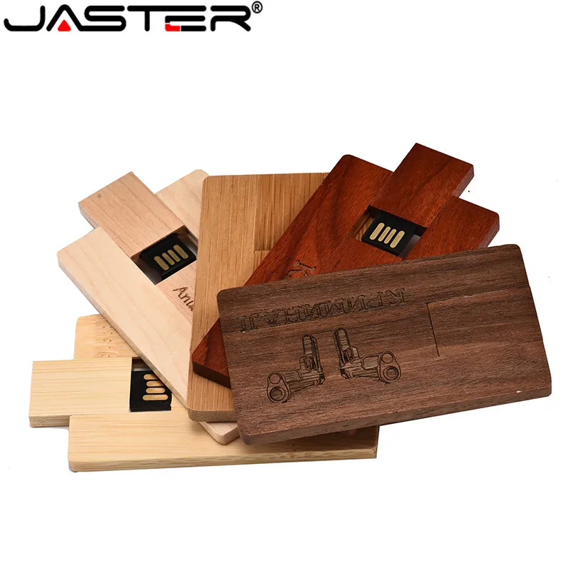 JASTER бамбук и дерево Redwood логотип Заказная деревянная карта pendrive модель usb флеш