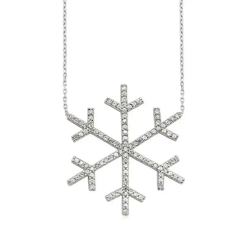 

Silverlina Silver Snow Snowflake Lady Necklace