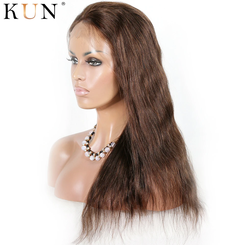 #2 #4 #6 Омбре человеческих волос парик шнурка фронта парики естественная волна 13X6