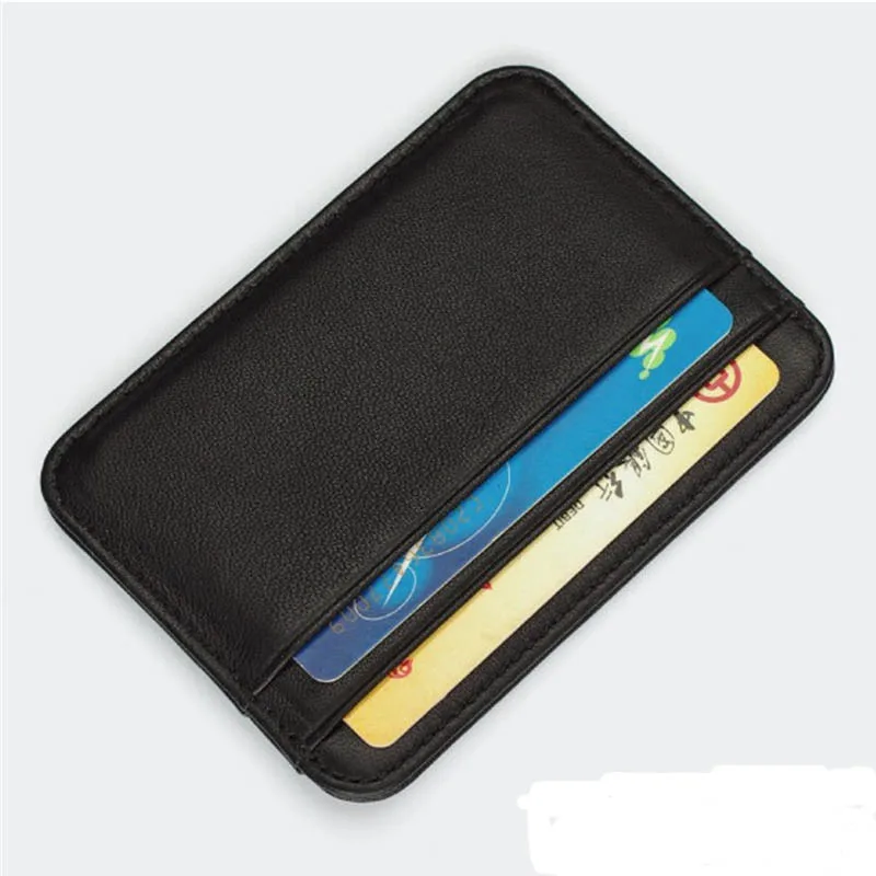 Мужской RFID блокирующий кредитный держатель для карт кожаный тонкий кошелек