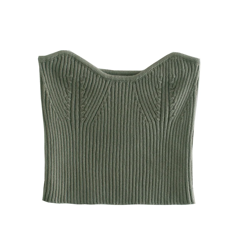 

Vintage Women Chic Knitted Tank Tops Set 2021 Summer Fashion Ladies Bomb Knitwear Two Piece Set Girls Stylish