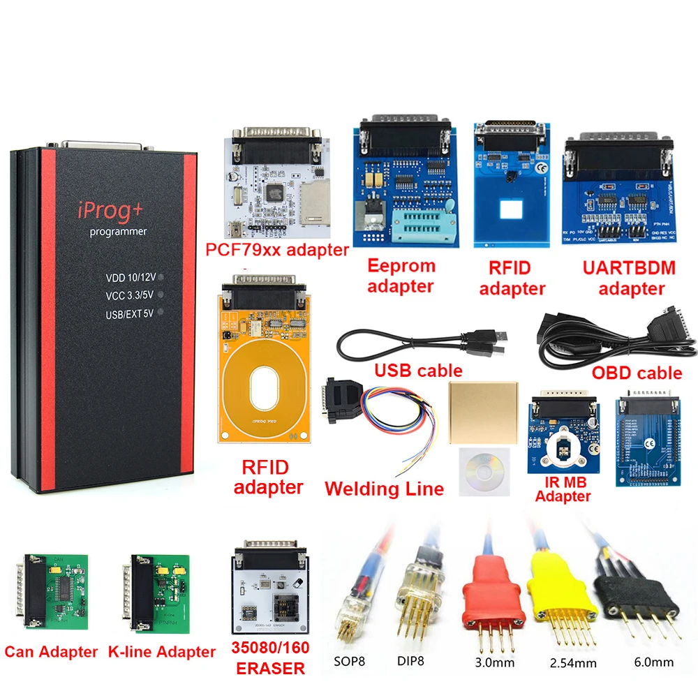 2022 V87 Iprog+ Key Programmer Support IMMO + Reset Iprog Pro Till 2019 with 11 adapter free shipping | Автомобили и мотоциклы