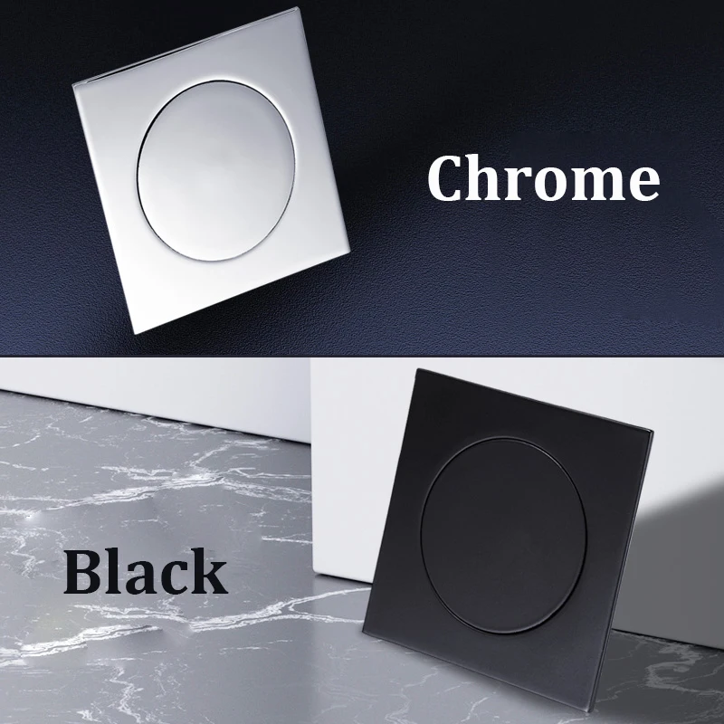 

Pop Up Foot Floor Drain Brass Chrome Anti-odor Bath Drains Push Down Deodorization Square Matte Shower Room Cover Plug 10 * 10cm