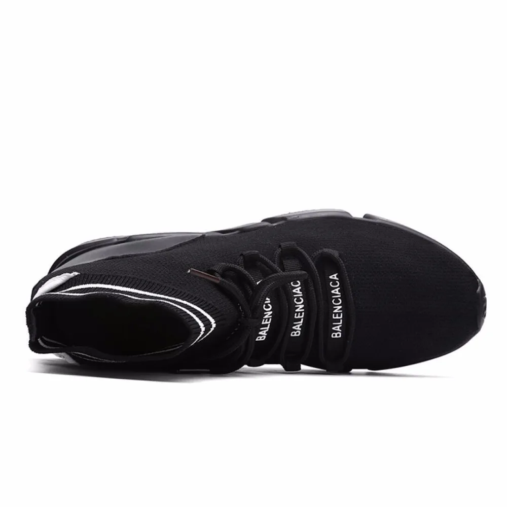 Fashion Casual Shoe For Men 2018 Weaving Fly Breathable Mesh Black Slipon Shoes Lover Couple Trainers Sneakers Mens Human Race |