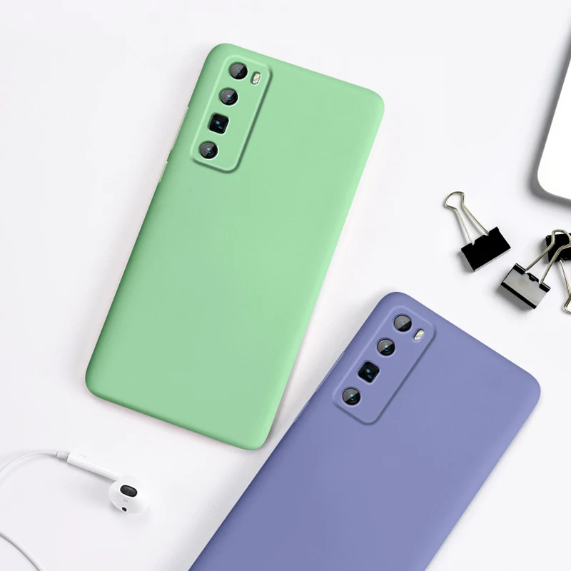 skin friendly case for huawei nova 7 7i 7 se 8i 8 pro liquid silicone case huawei nova 7 soft tpu microfiber cover huawei nova 8 free global shipping