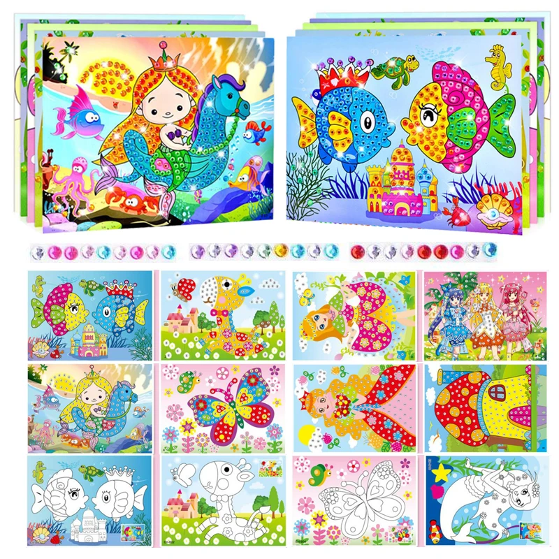 4 шт./лот алмазные наклейки ручной работы кристальная паста живопись мозаика