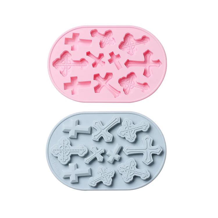 

Silicone retro cross baking glue mold Pendant with hole mold Fudge cookie mold pudding mold Kitchenware Food grade silicone