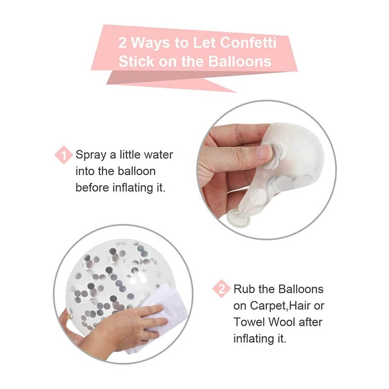 

Navy Blue and Silver Confetti Balloons 100 Pcs, 12 Inch White Pearl and Silver Metallic Chrome Party Balloons