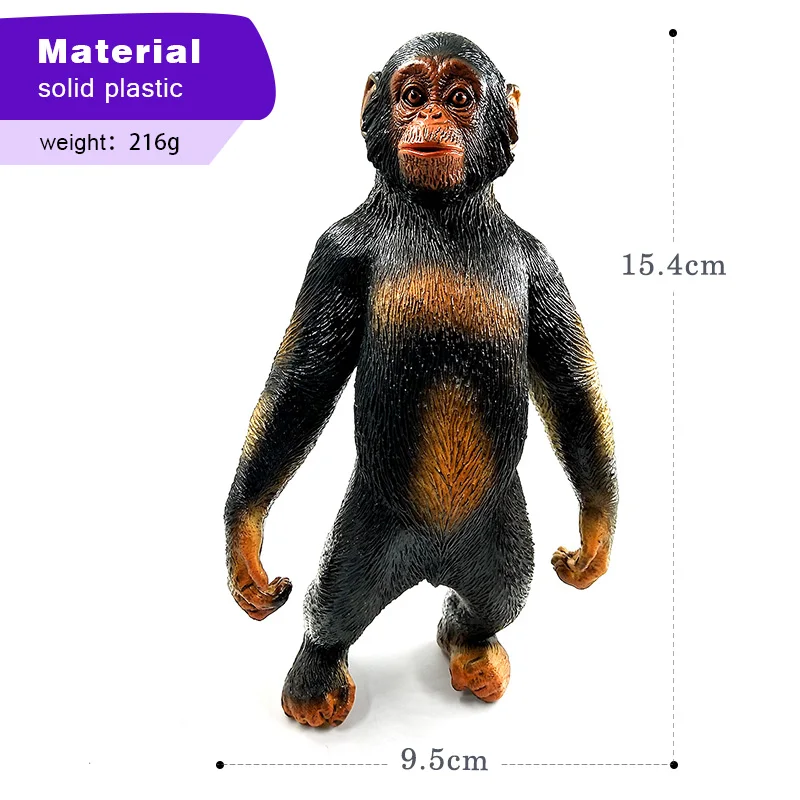 Artificial Big Chimpanzee Gorilla Animal Model Bonsai Figurine home decor miniature fairy garden decoration accessories modern | Дом и сад