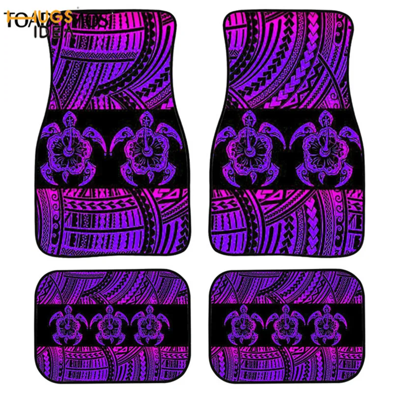 

Polynesian Sea Turtle 3D Print Universal Floor Mat for Car Anti-Dirty Auto Foot Pads Cushion High Qulity Full Set Car Rugs