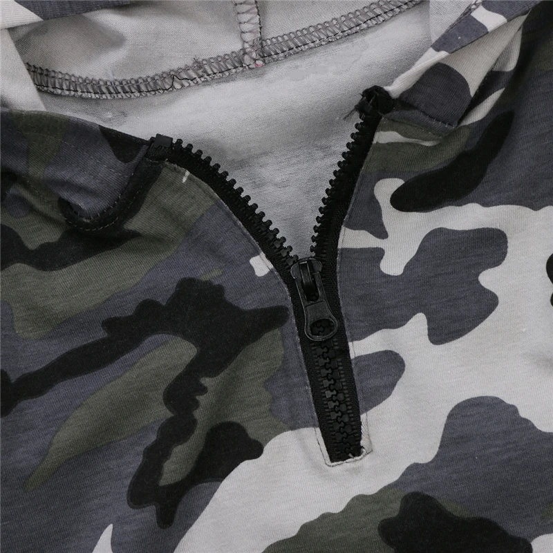 Одежда для маленьких мальчиков Куртка с капюшоном камуфляжным принтом Детский