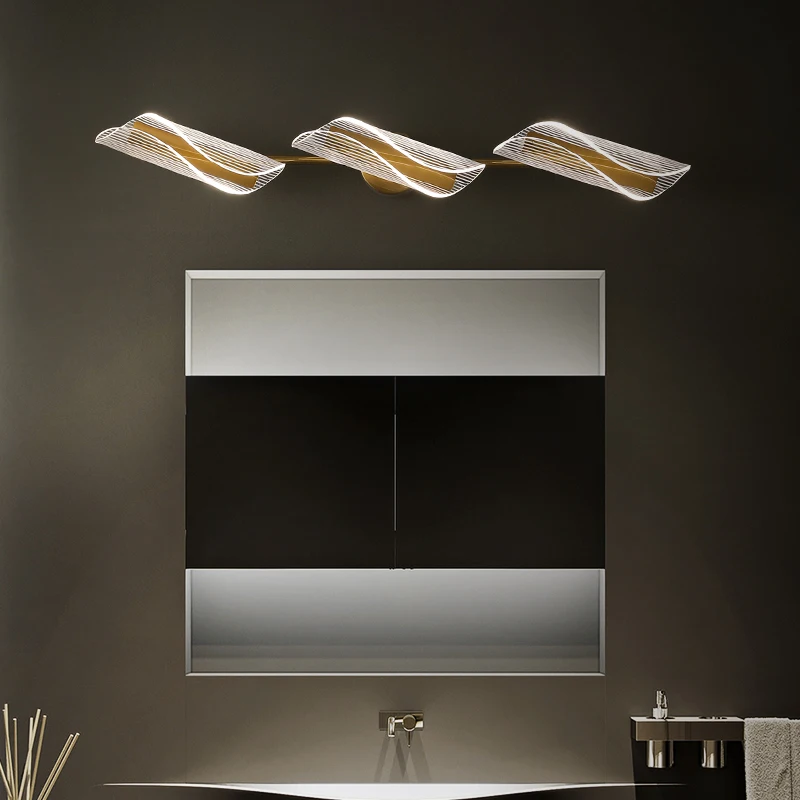 

Nordic 2/3/4Head LED Wall Lamp Bathroom Mirror Luxury Gold Up And Ddown Lamp Bedside Bedroom Living Room Interior Lighting