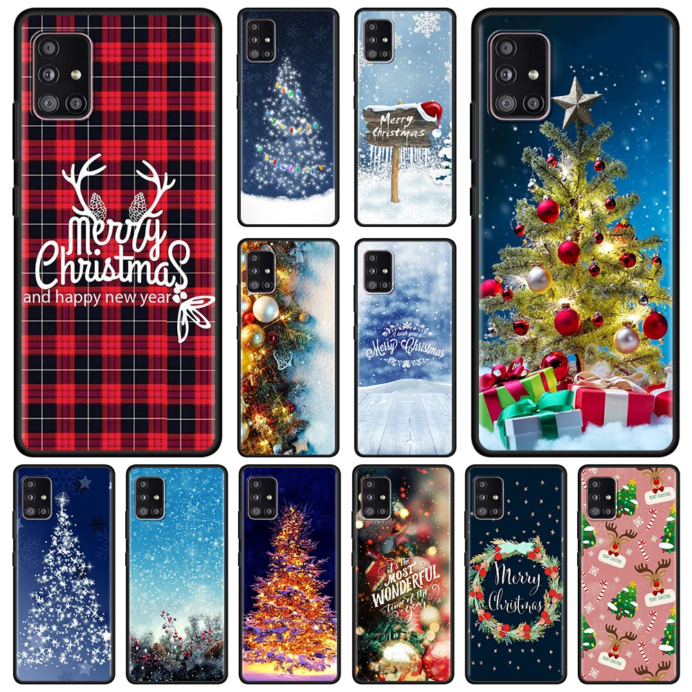 

Case For Samsung Galaxy A51 A12 A21s A71 A52 A31 A02s A11 A41 A01 A51 A02 F42 A72 A32 A22 4G/5G Merry Christmas Tree SnowFlakes