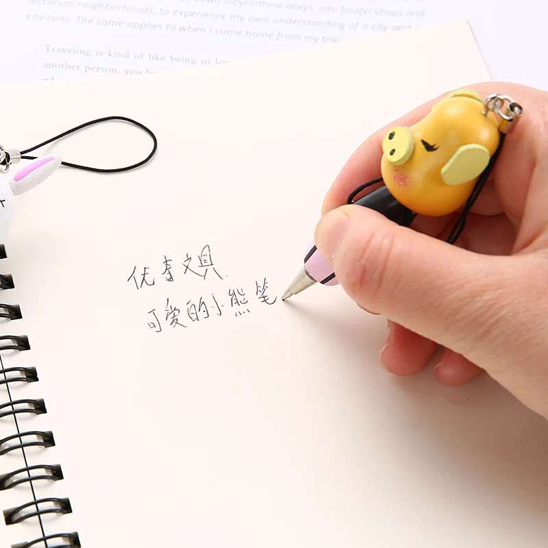 Симпатичная деревянная шариковая ручка с мини цепочкой для телефона|Шариковые