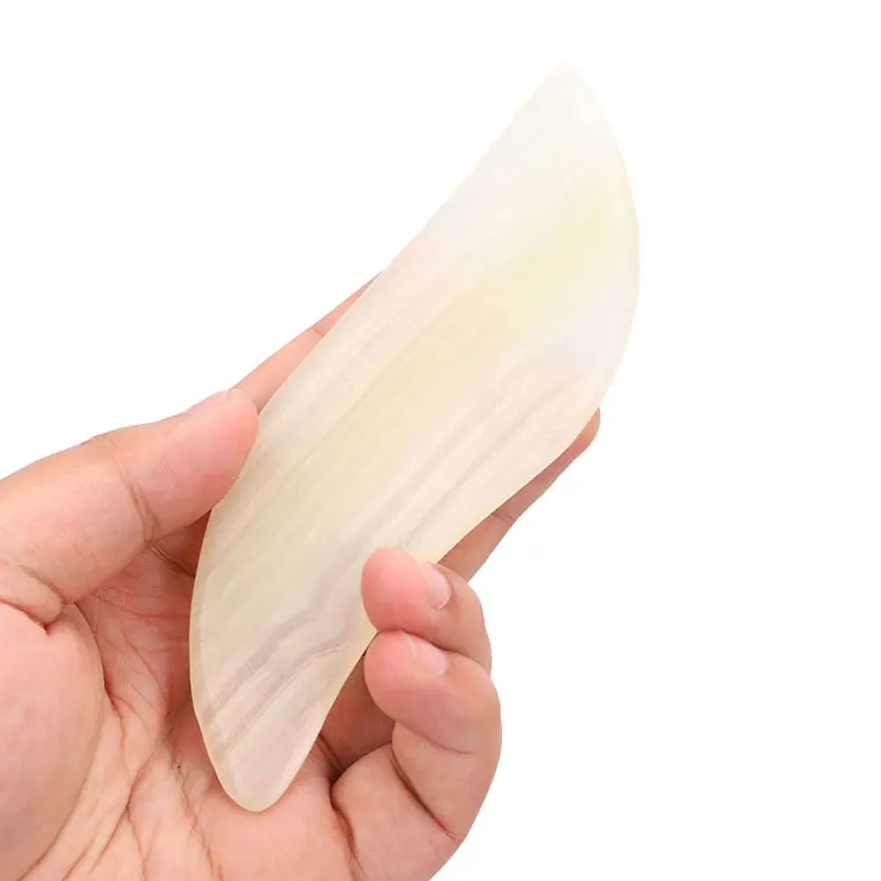 

Afghan jade wrapped silk jade Stone GuaSha Massage Face Back Tool Beauty Tool