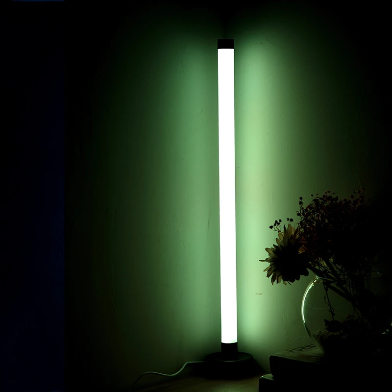 Светодиодная Напольная Лампа меняющая цвет белый/теплый свет 3-цветная угловая