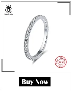 ORSA JEWELS Настоящее 925 пробы серебряные женские кольца AAA Блестящий кубический циркон паве установка женские ювелирные изделия для вечеринки SR54