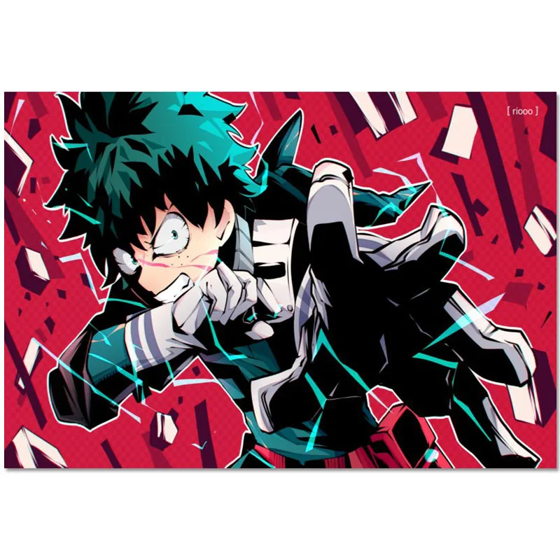 

Индивидуальный холщовый постер Midoriya Izuku 27x40 см 30x45 см, Декор для дома, холщовая печать, настенный постер без рамки 12,15