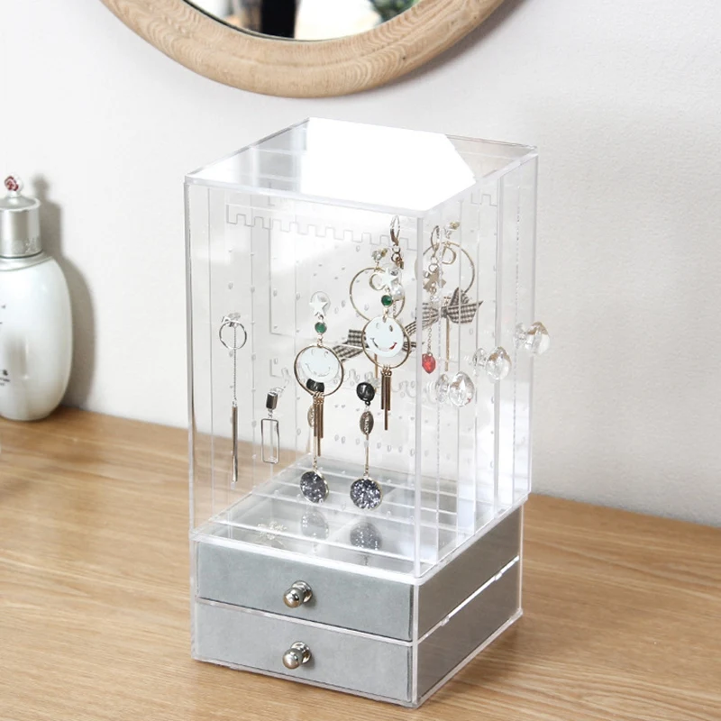 Новинка акриловый Органайзер для ювелирных изделий коробка ожерелья чехол
