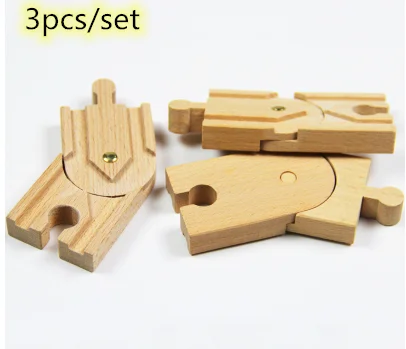 3PCS Специальный трек деревянный поезд треки подходит для brio деревянная игрушка магнитные поезда мальчик/Дети Игрушка Рождественский подарок - Цвет: 3PCS