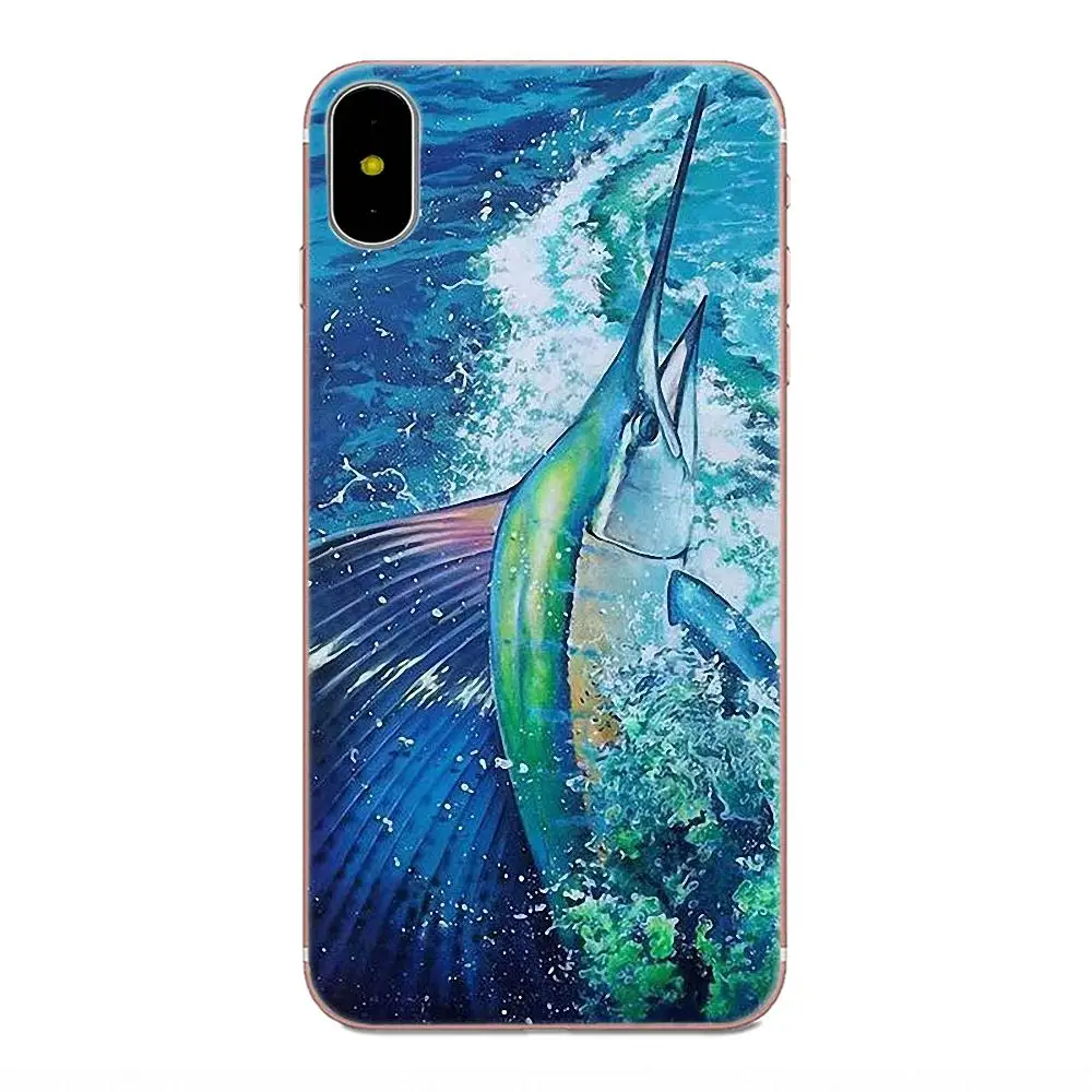 Модный мягкий термополиуретановый принт с изображением тунца и рыбы для Huawei Mate 30