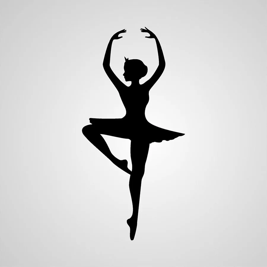 Силуэты балеринок для панно