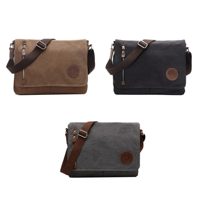 

Canvas Bag Men's Shoulder Bag Crossbody Bag Casual Retro Messenger Travel Bag