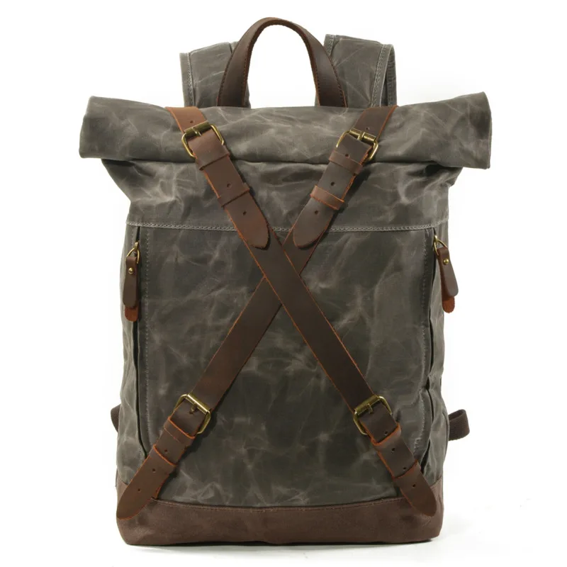 

Дорожный модный мужской рюкзак для альпинизма, Холщовый мужской рюкзак, высококачественный Водонепроницаемый Школьный рюкзак для подрост...