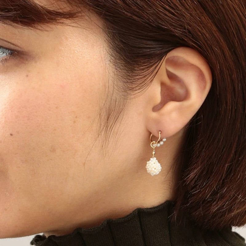 

LAMOON Freshwater Pearl Drop Earring For Women Irregular Pearl Retro Luxury Earrings 14K Gold Plated Wedding Engagement