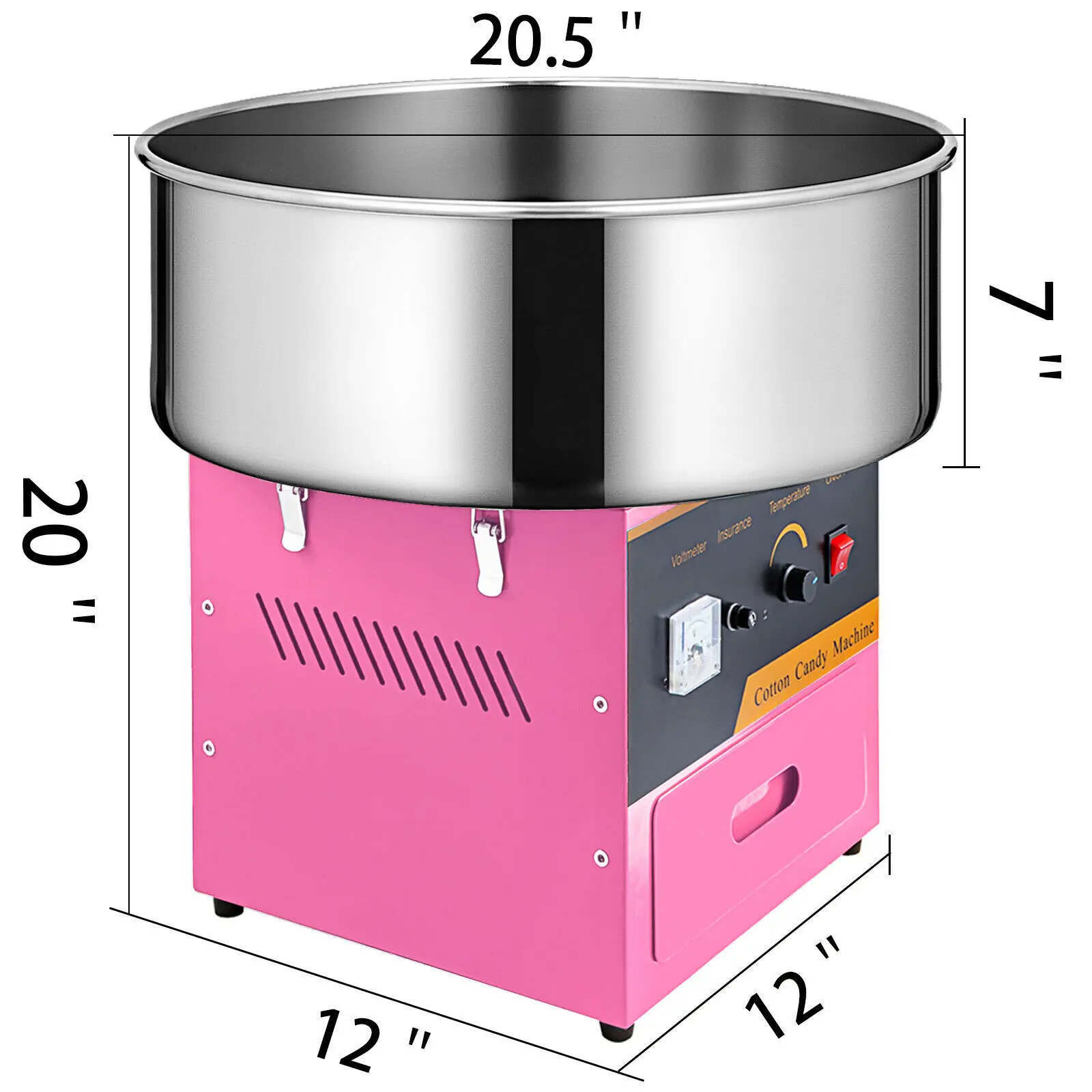 Электрическая коммерческая машина для производства хлопковой конфеты/Розовая