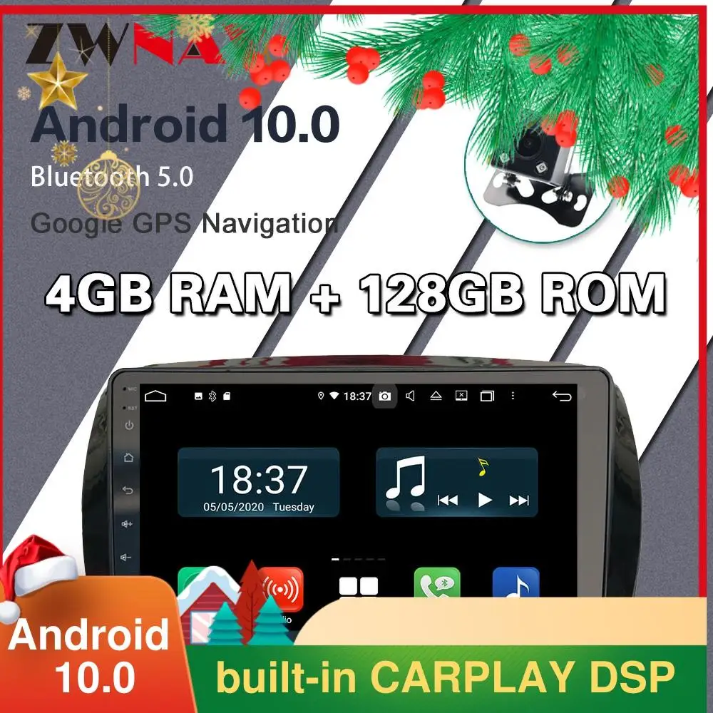 

128GB Carplay Android 10.0 screen Car Multimedia DVD Player for BENZ SMART 2016 GPS Navi Auto Radio Audio Music Stereo Head unit
