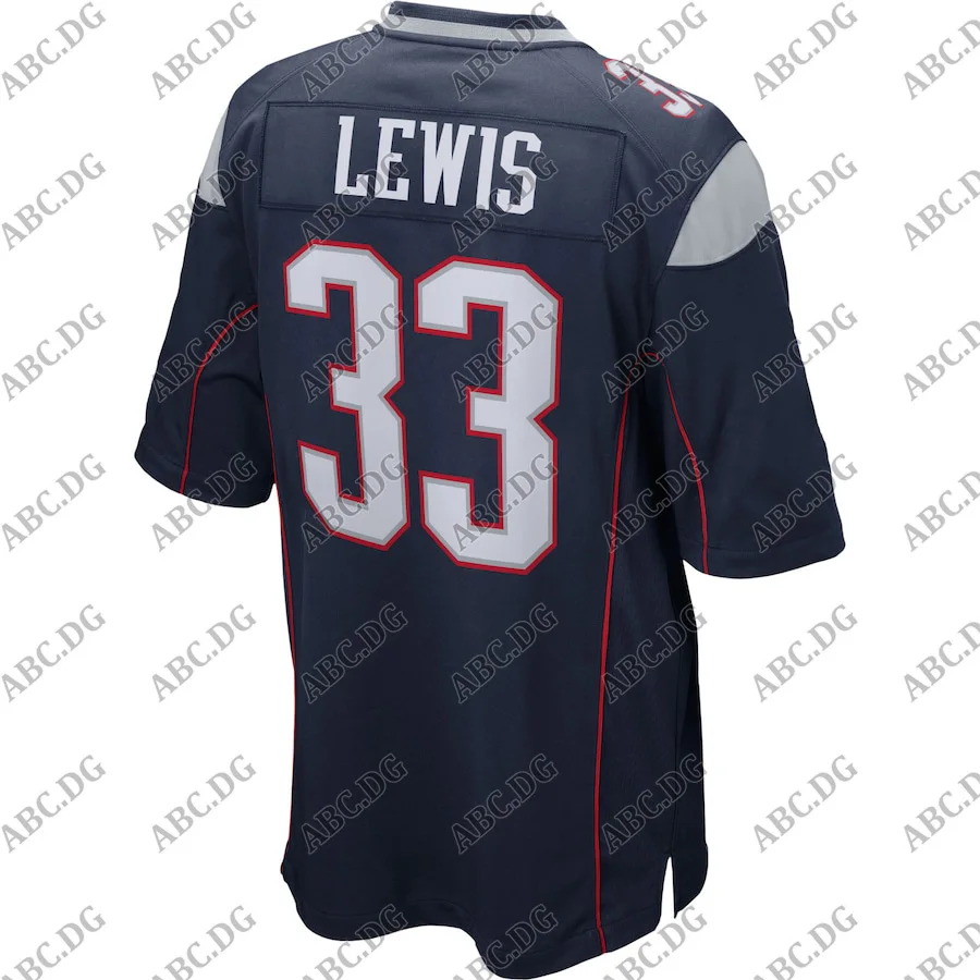 

Customized Stitch American Football Jersey Men Women Kid Youth New England Dion Lewis Navy Game Jersey