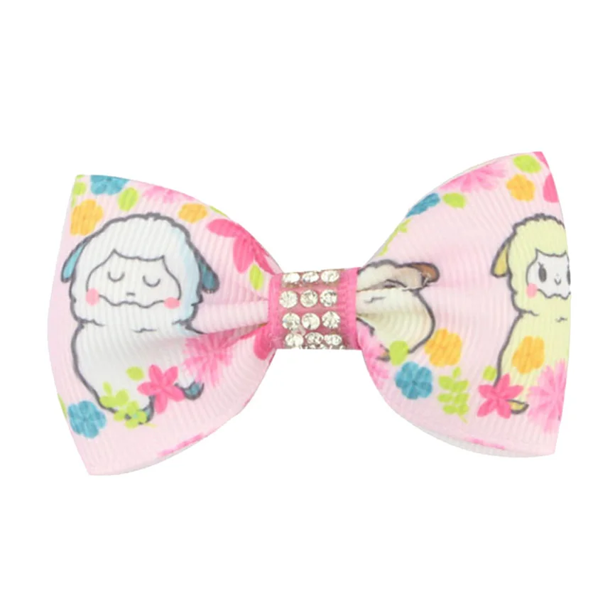 Baby Hair Clips Gift Toddler Girls Kids Hairclips Lovely Sweet Bowknot Hairpin Printing Rhinestone Clip Accessories | Детская одежда и