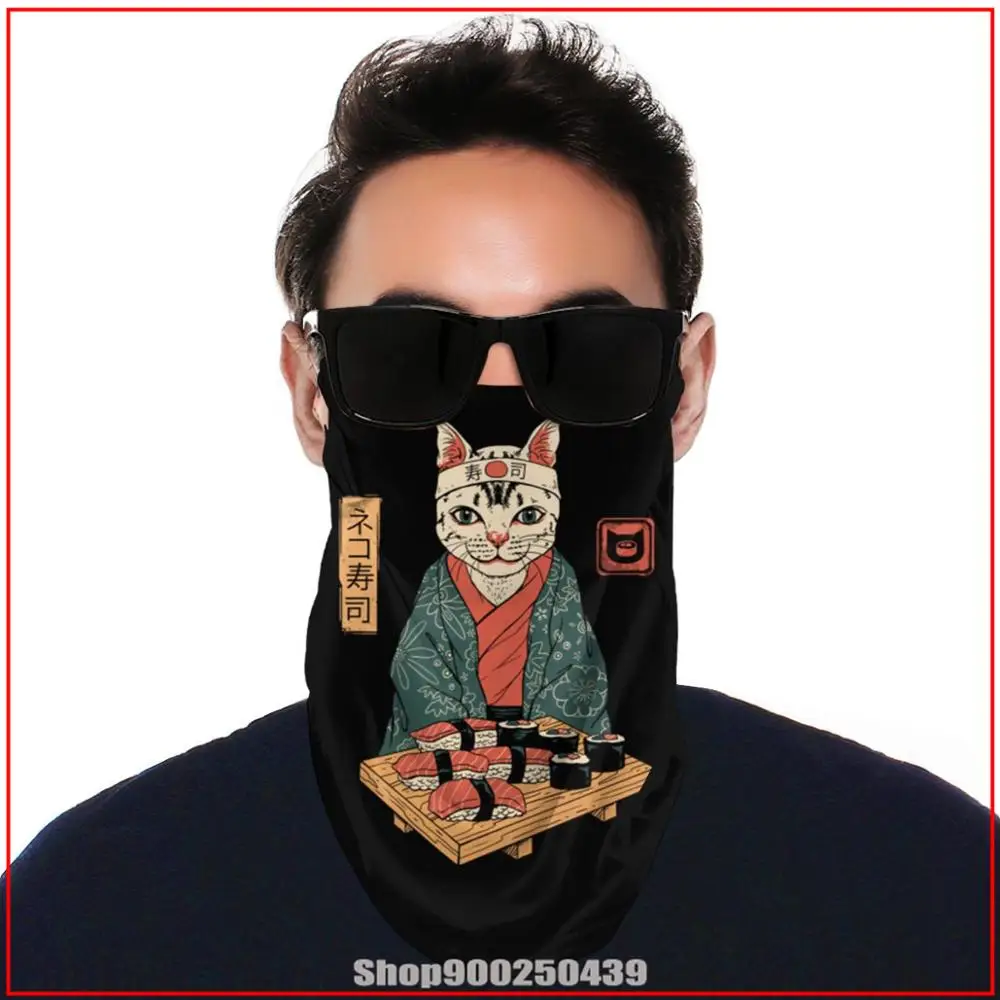 Бандана Neko для суши-бара кошки японская культура шарф сделай сам Балаклава