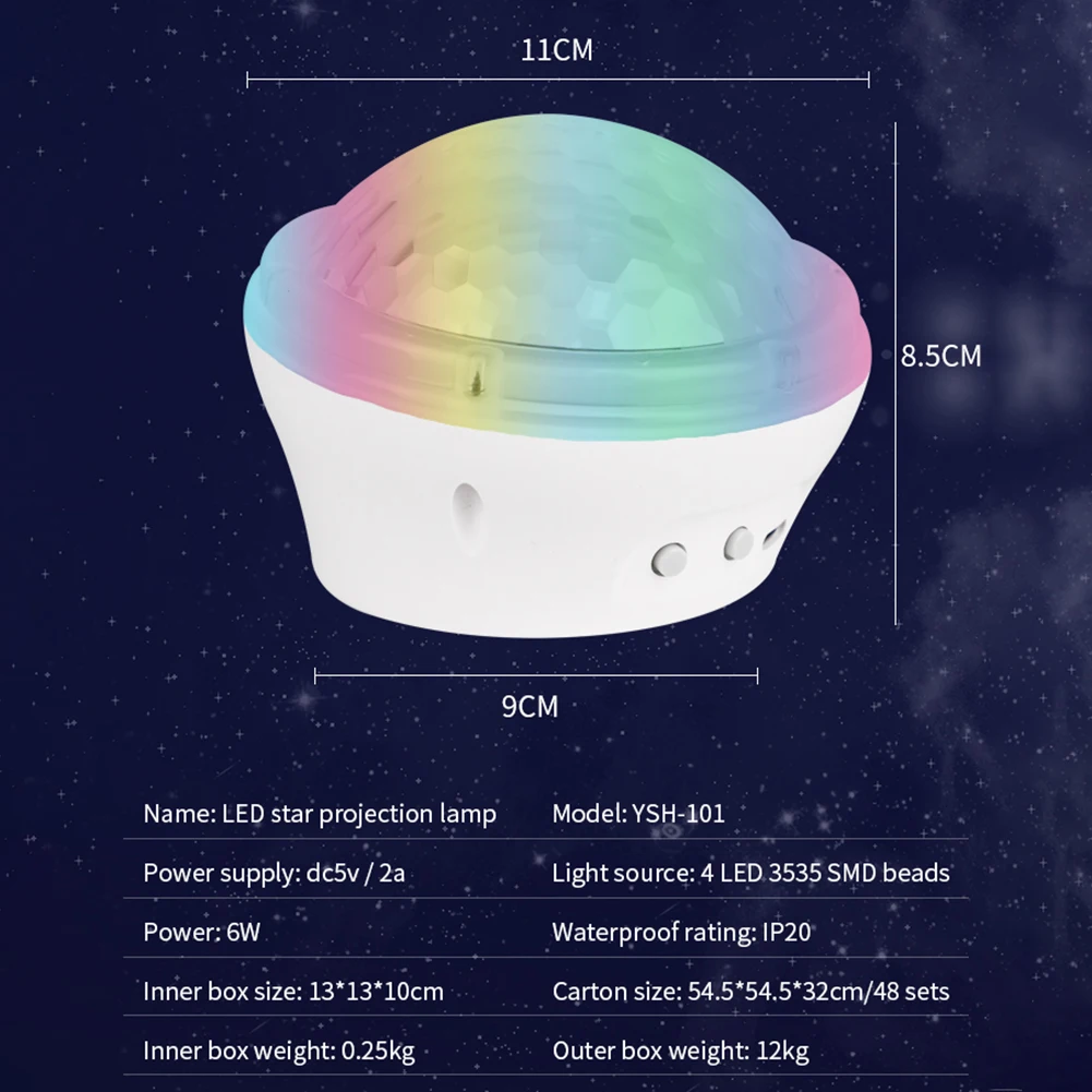 

Led Smart Star Light Romantic Colorful Starry Sky Star Projector Night Light Usb Charging Projection Lamp For Kids Bedroom