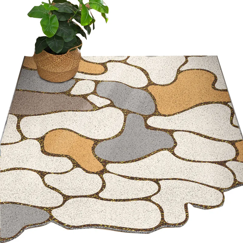 

Nordic Doormat Carpet Personality Hot Sale Outdoor Entrance PVC Silk Loop Door Mats Household Living Room Car Foot Mat Carpet