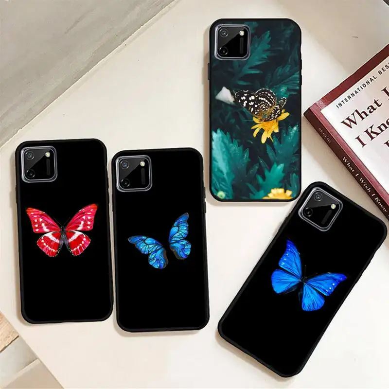 Милая бабочка фиолетовая синяя фотосессия для Oppo Reno2 Z 2Z A1k 3s 71 83 Realme5 XT R9S Plus 15 17 Pro F11