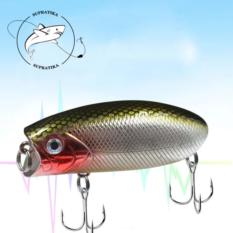 

Artificial Popper 6cm/10g Freshwater Fishing Lure Hard Bait Diving Depth 0.5-1.5M Anti-Corrosion Bionic Plastic Fishing Bait