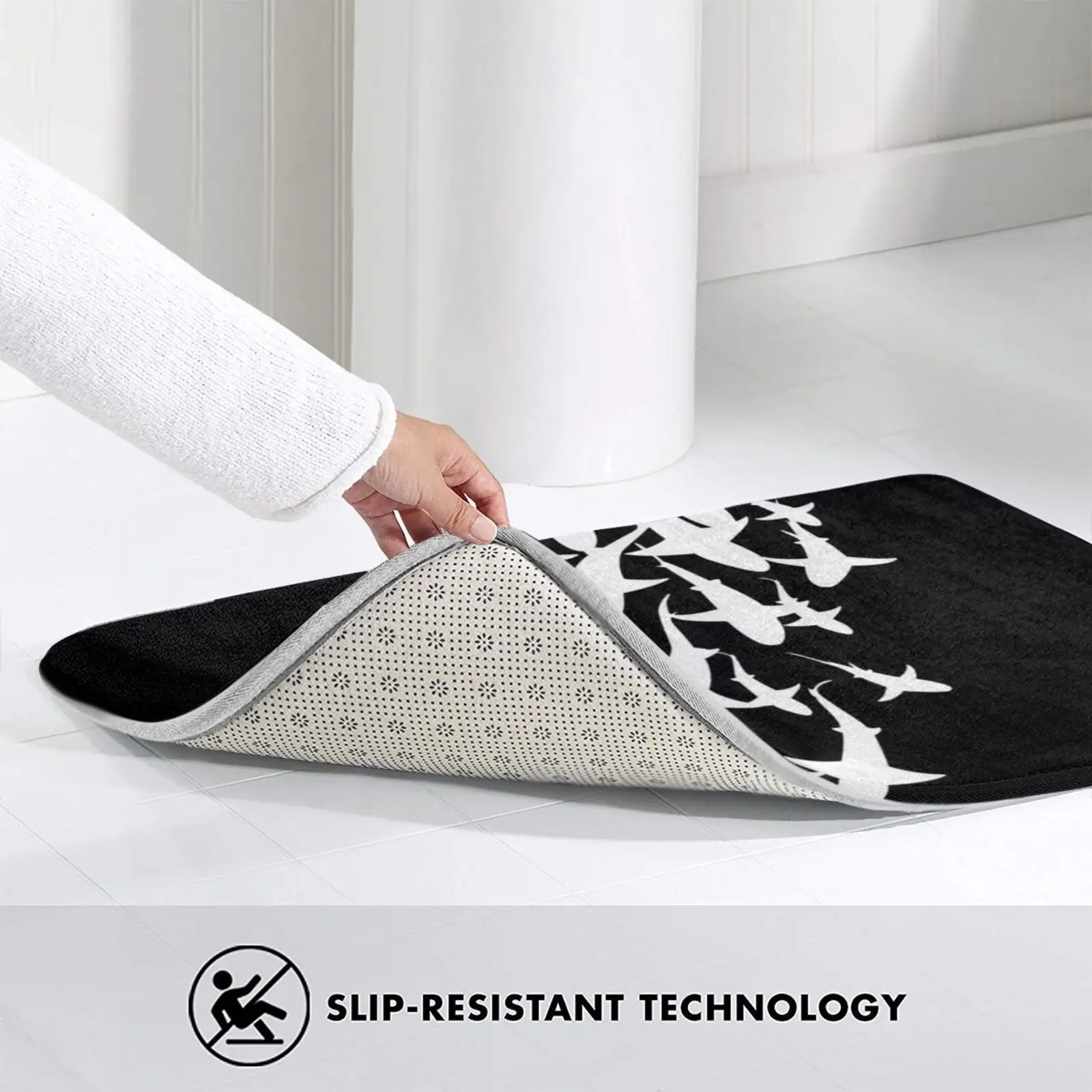 Акулы V2 коврик ковер Противоскользящие коврики для спальни акулы рыбы океан