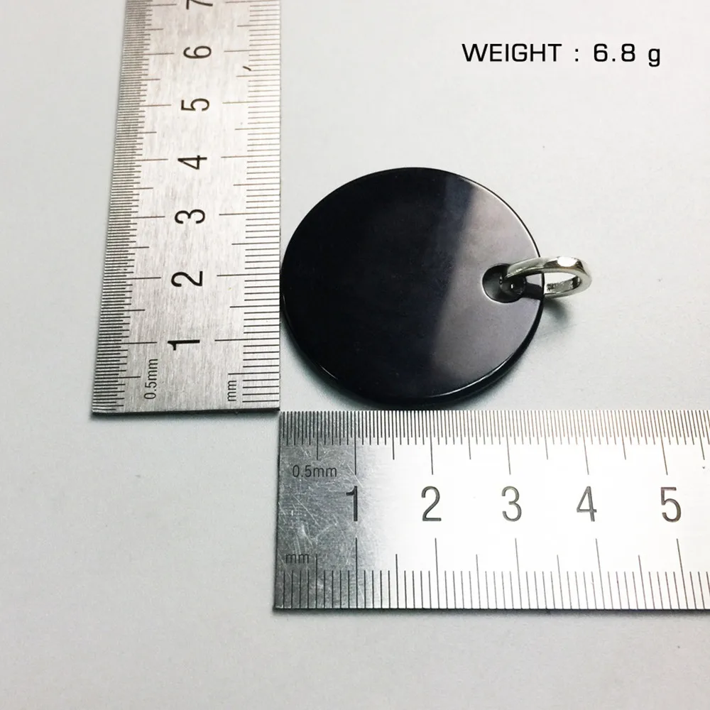 Посеребренные Ониксовые Большие Подвески для дисков подходят ожерелий и