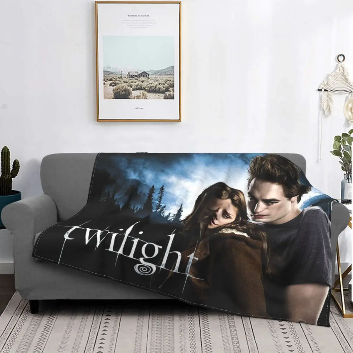 

The Twilight Saga Movie Fleece Blanket Edward Bella Custom Throw Blankets for Sofa Bedding Lounge 200x150cm Bedspread