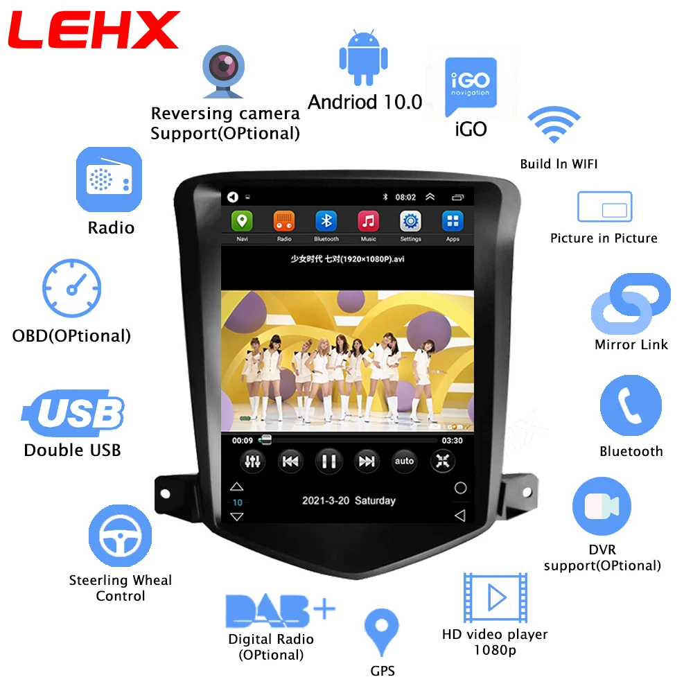 Автомагнитола 2 Din Android 10 автомобильный радиоприемник мультимедийный плеер для
