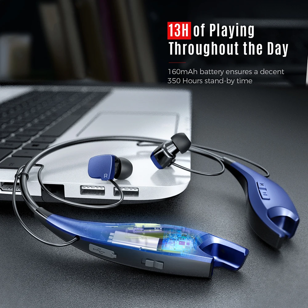 Mpow челюсти 4th Gen Bluetooth наушники с Портативный Чехол легкий Беспроводной Шейным