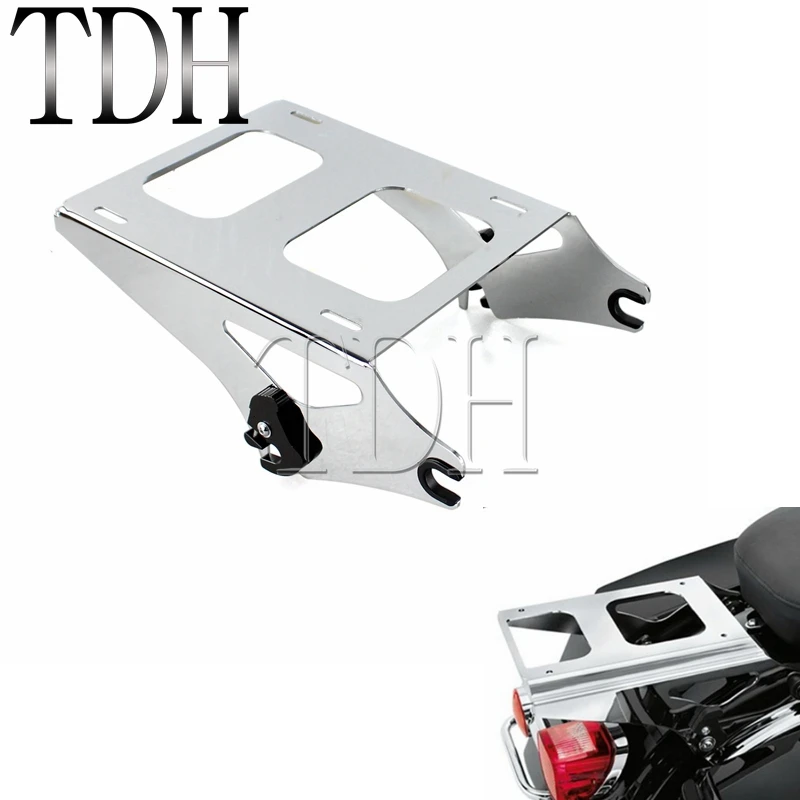 Мотоциклетный хромированный съемный Двухместный задний багажник для Harley Road King